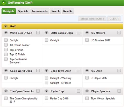 open golf betting coral